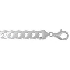 14.3mm Curb Chain, 9" - 24" Length, Sterling Silver